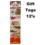 Christmas Gift Tags with String - 12 Piece